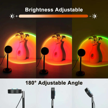 180° Adjustable Fall Sunset Lamp Projector — Sunset & RGB Mood Light