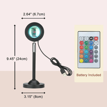 180° Adjustable Fall Sunset Lamp Projector — Sunset & RGB Mood Light