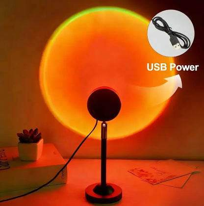 180° Adjustable Fall Sunset Lamp Projector — Sunset & RGB Mood Light