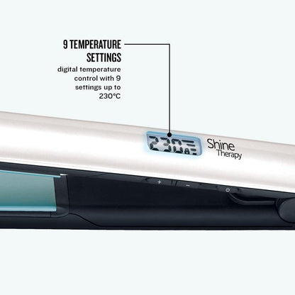Shine Therapy Hair Straightener with Moroccan Argan Oil Infused Plates