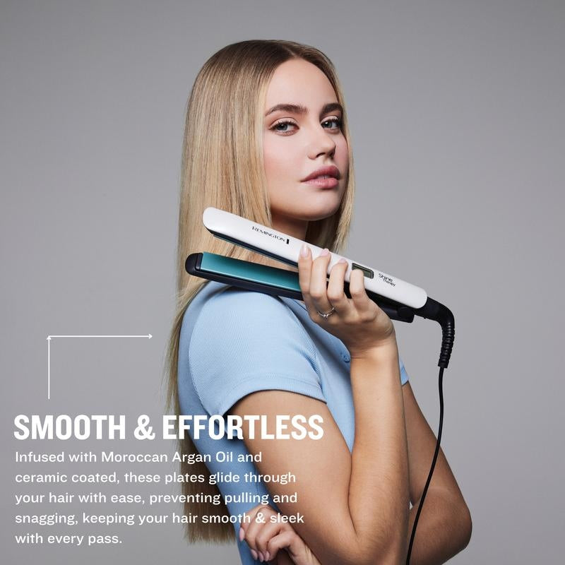 Shine Therapy Hair Straightener with Moroccan Argan Oil Infused Plates