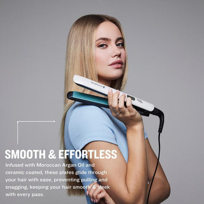 Shine Therapy Hair Straightener with Moroccan Argan Oil Infused Plates