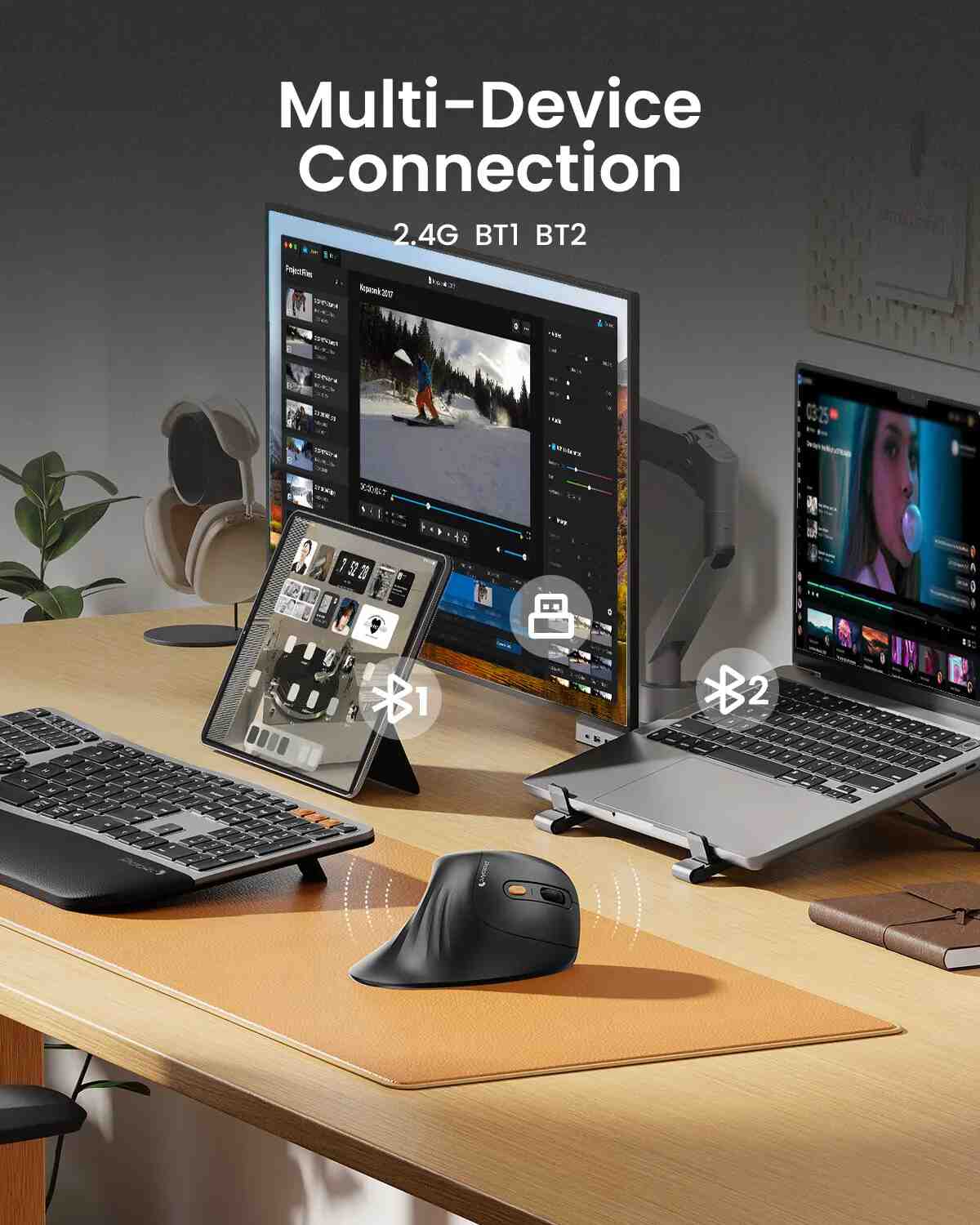 Ergonomic Vertical Wireless Mouse: Say Goodbye to Wrist Strain & Fatigue