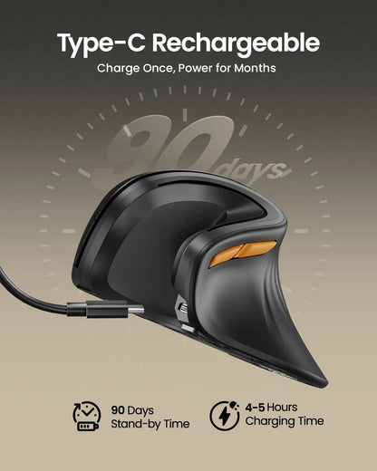Ergonomic Vertical Wireless Mouse: Say Goodbye to Wrist Strain & Fatigue