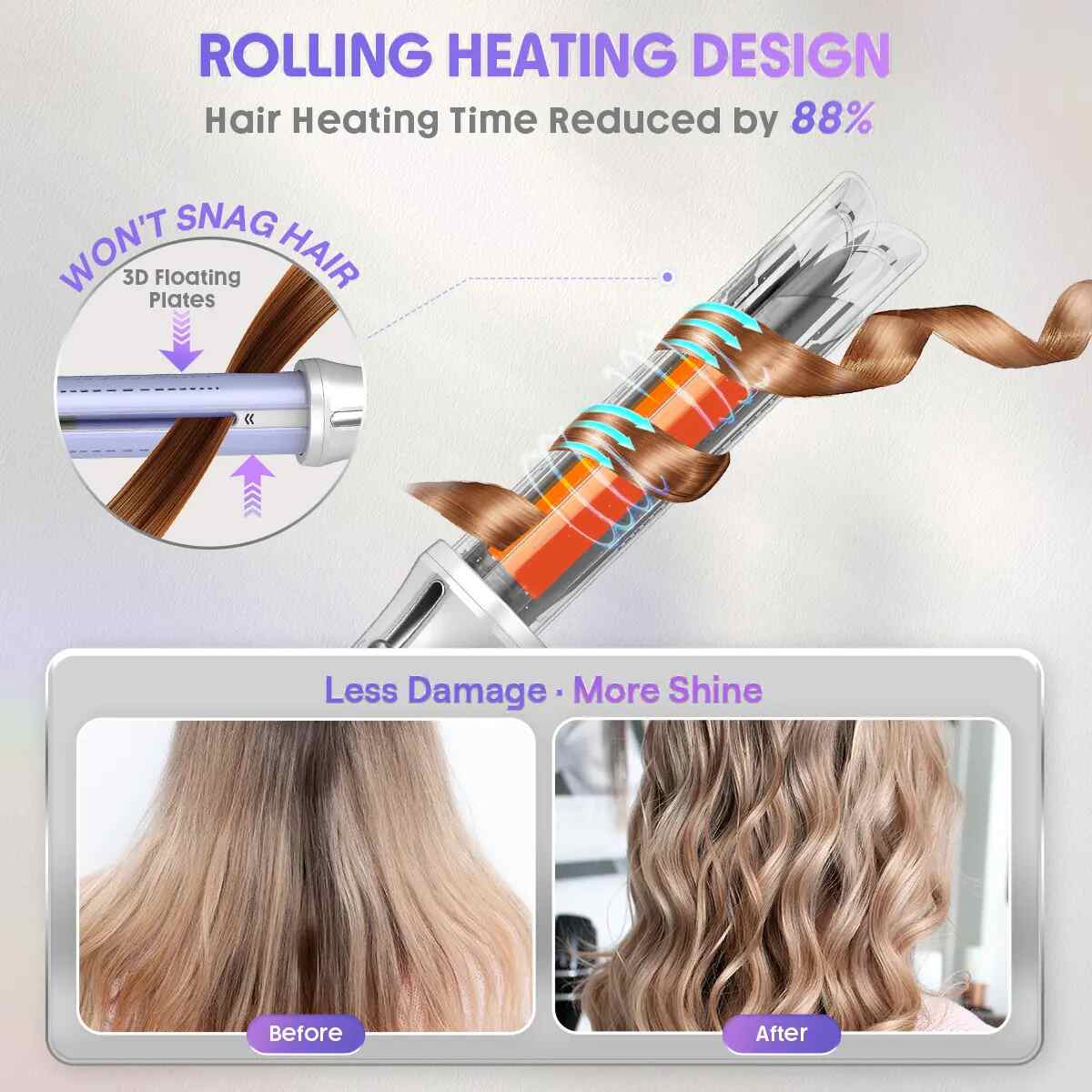 Effortless Salon-Quality Curls in Seconds: Auto-Rotating Hair Curler