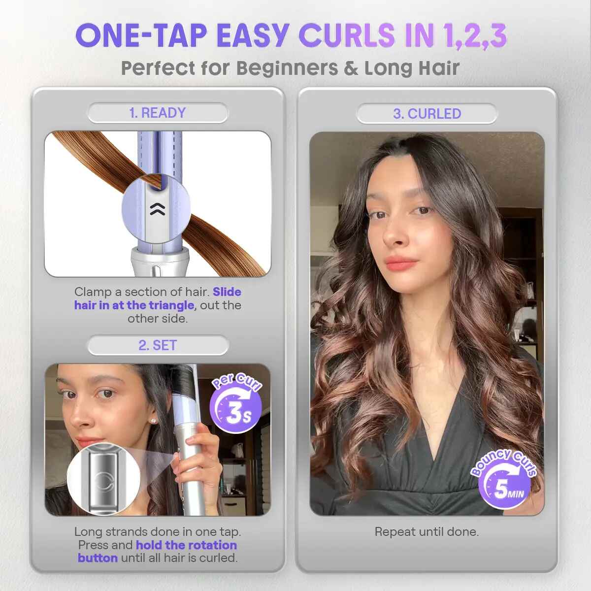 Effortless Salon-Quality Curls in Seconds: Auto-Rotating Hair Curler
