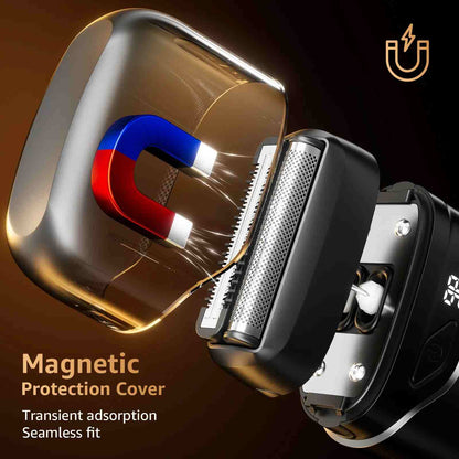 Electric Foil Shaver for Men – Ultra-Close Beard & Head Trimmer