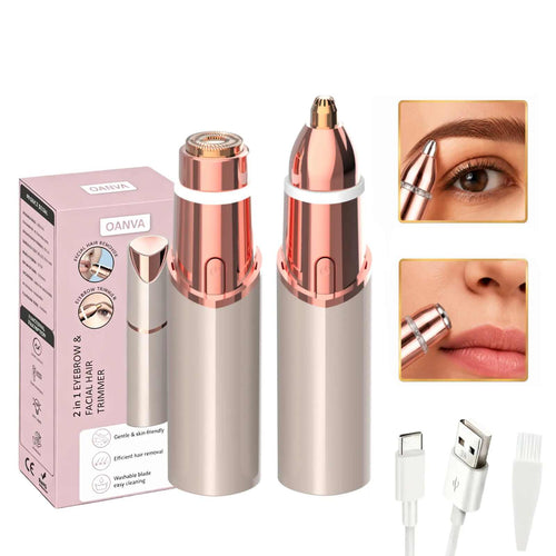 2-in-1 Electric Facial & Eyebrow Hair Trimmer