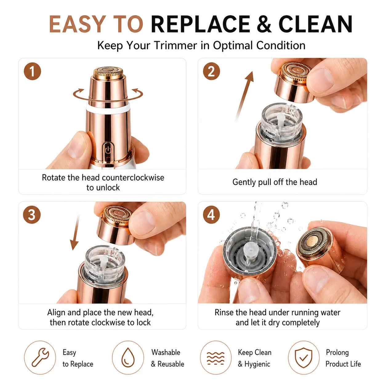 2-in-1 Electric Facial & Eyebrow Hair Trimmer