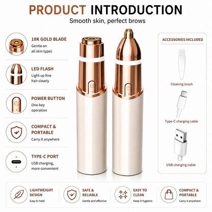 2-in-1 Electric Facial & Eyebrow Hair Trimmer