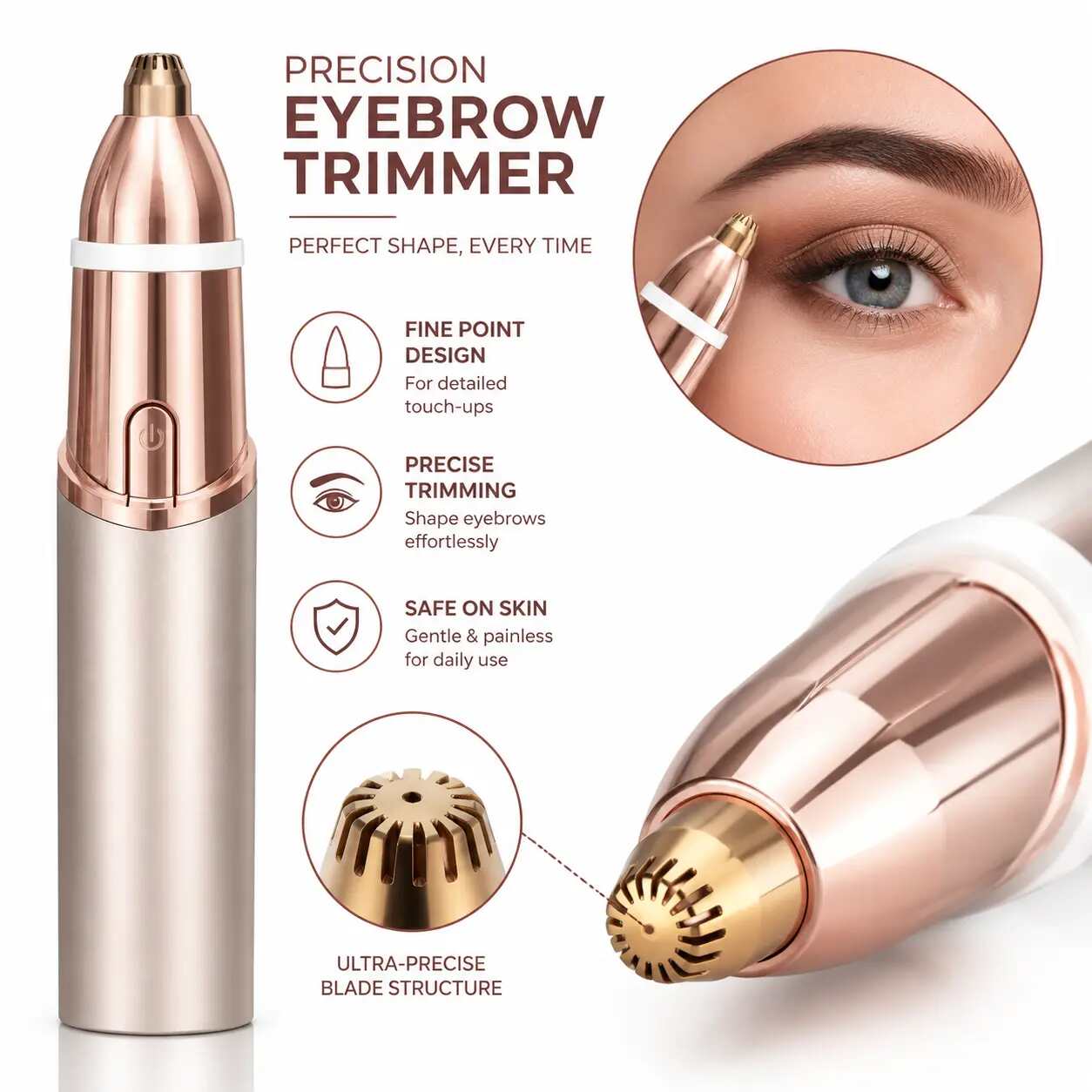 2-in-1 Electric Facial & Eyebrow Hair Trimmer