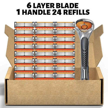 24-Piece Men's Razor Blade Set with Free Handle