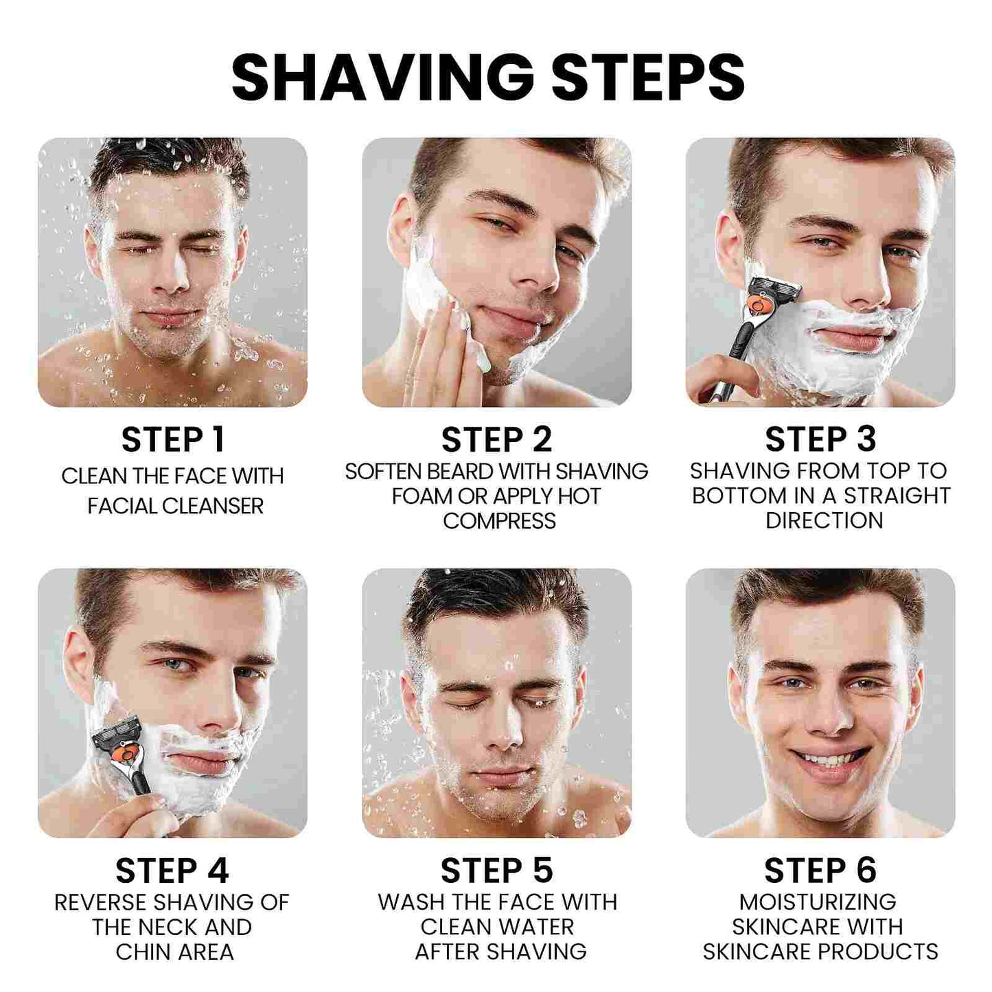 24-Piece Men's Razor Blade Set with Free Handle