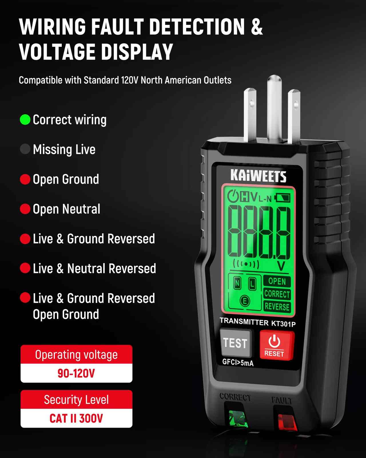 Instant Safety Digital Voltage Tester & Electrical Repair Kit
