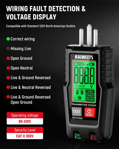 Instant Safety Digital Voltage Tester & Electrical Repair Kit
