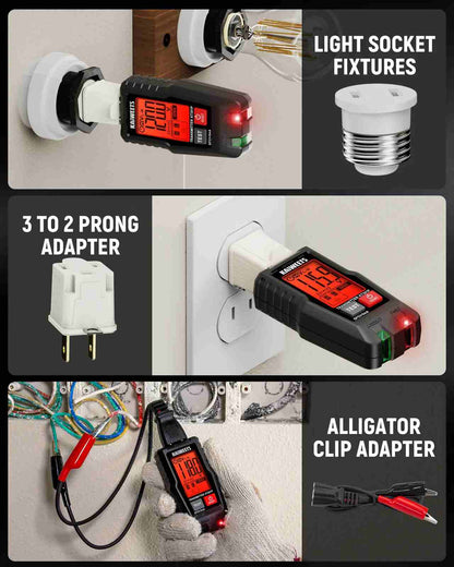 Instant Safety Digital Voltage Tester & Electrical Repair Kit