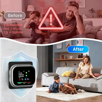 6-in-1 Portable Carbon Monoxide & Combustible Gas Alarm