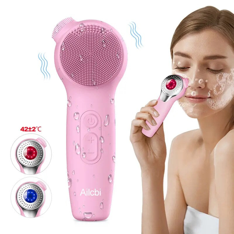 Radiance-Boosting LED Light Therapy & Sonic Facial Cleansing Brush