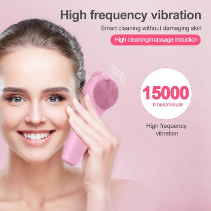 Radiance-Boosting LED Light Therapy & Sonic Facial Cleansing Brush