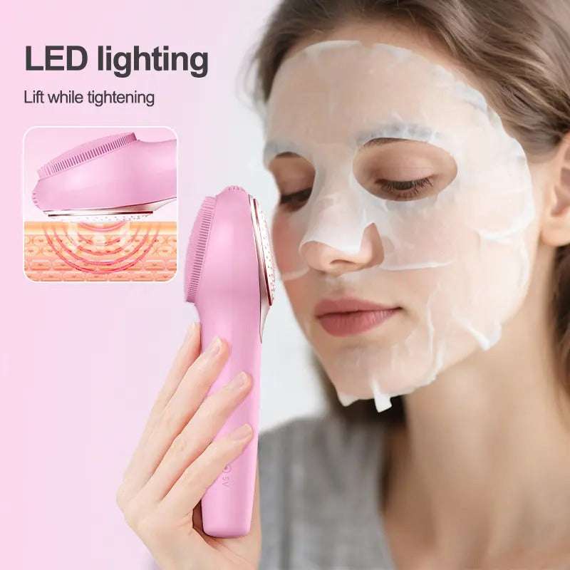 Radiance-Boosting LED Light Therapy & Sonic Facial Cleansing Brush