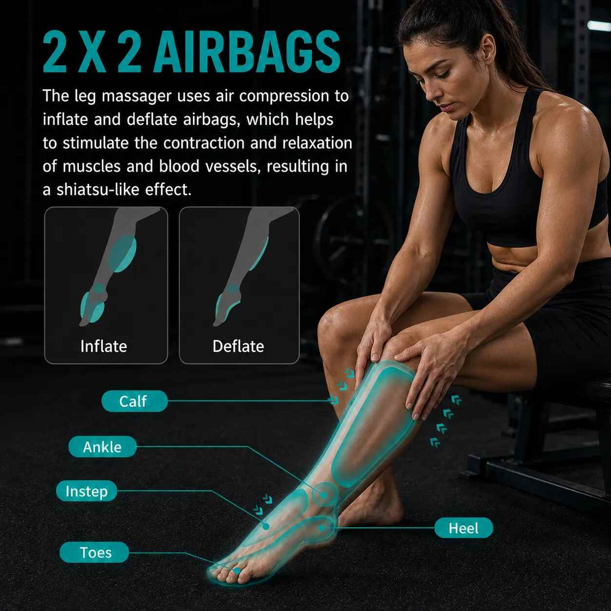 Targeted Air Compression Leg Massager for Deep Circulation & Rapid Recovery