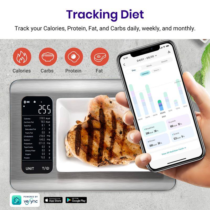 AI Smart Food Scale & Digital Calorie Counter