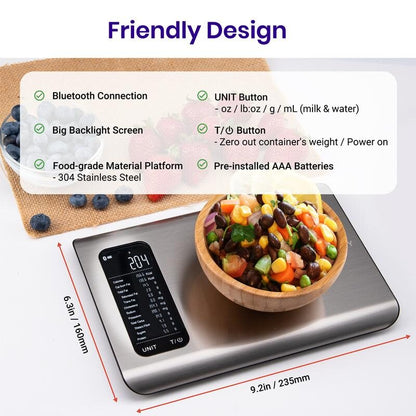 AI Smart Food Scale & Digital Calorie Counter