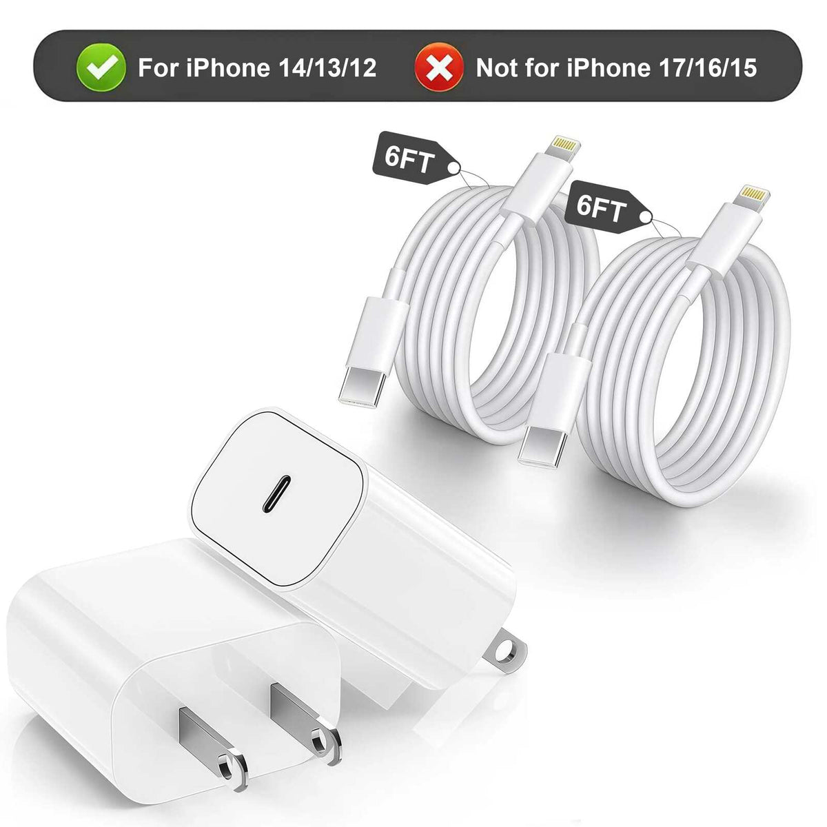 [BUY 1 GET 1 FREE] Ultra-Fast 20W USB-C Wall Charger & Lightning Cable Set