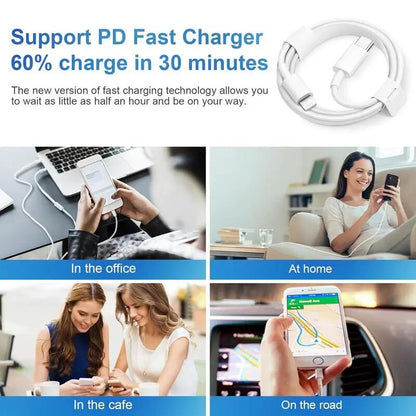 [BUY 1 GET 1 FREE] Ultra-Fast 20W USB-C Wall Charger & Lightning Cable Set
