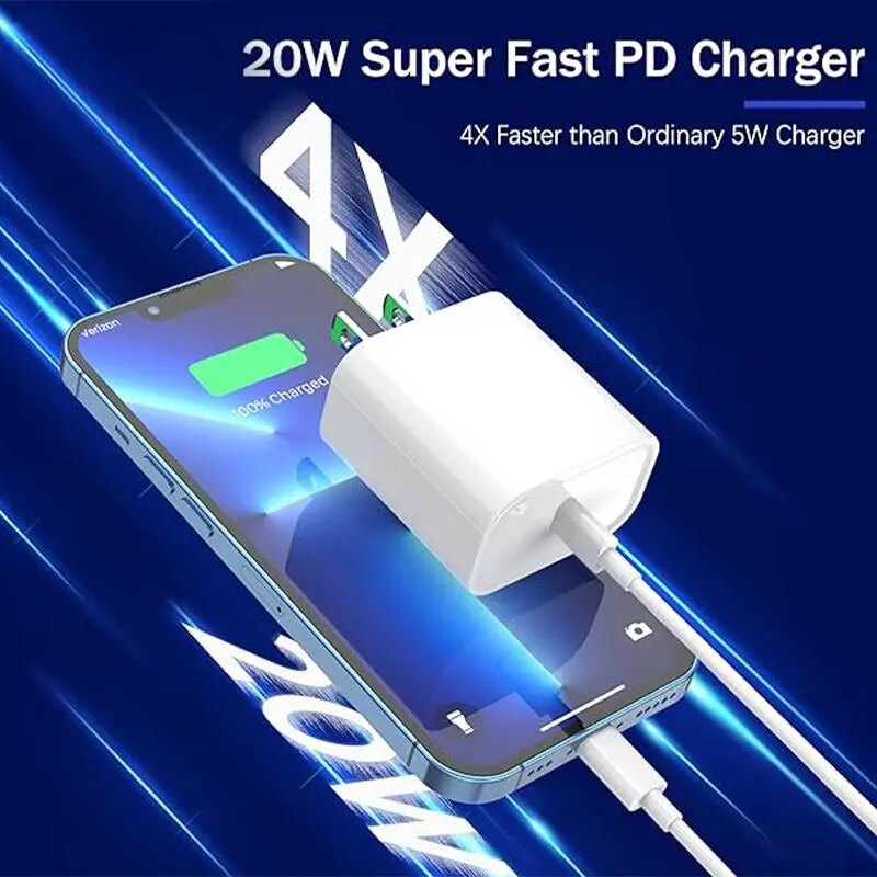 [BUY 1 GET 1 FREE] Ultra-Fast 20W USB-C Wall Charger & Lightning Cable Set