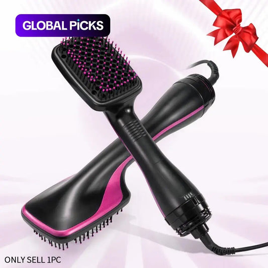 2-in-1 Negative Ion Hot Air Brush & Hair Styler