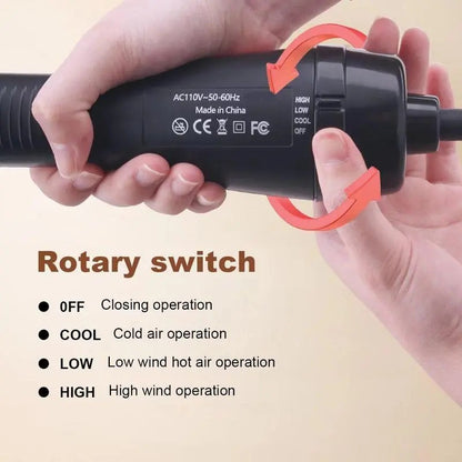 2-in-1 Negative Ion Hot Air Brush & Hair Styler