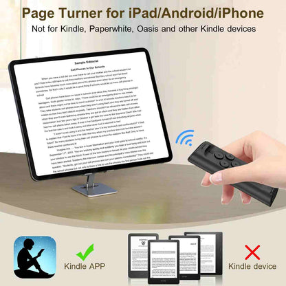 2-in-1 Phone Stand & Ring Remote — Wireless Page Turner & Camera Shutter