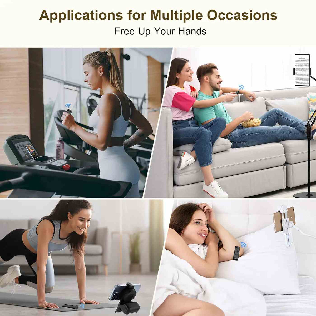 2-in-1 Phone Stand & Ring Remote — Wireless Page Turner & Camera Shutter