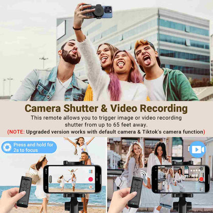 2-in-1 Phone Stand & Ring Remote — Wireless Page Turner & Camera Shutter