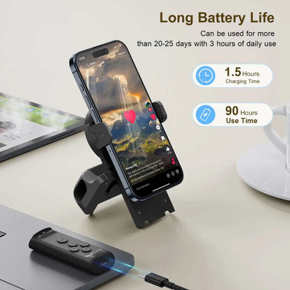 2-in-1 Phone Stand & Ring Remote — Wireless Page Turner & Camera Shutter