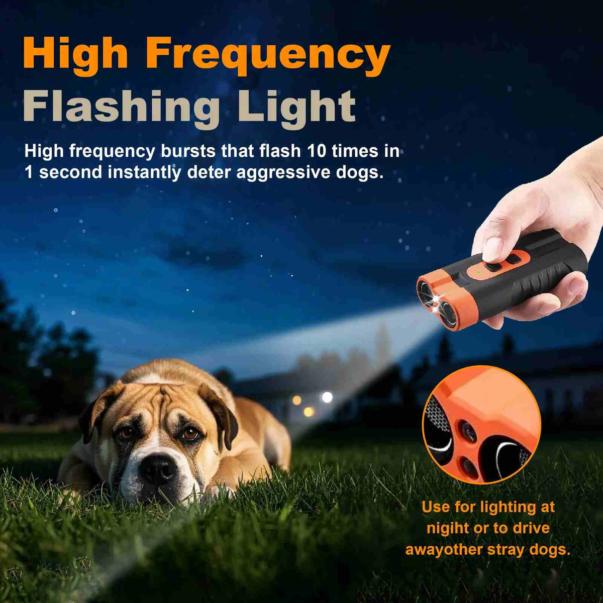Rechargeable training tool for barking control.
