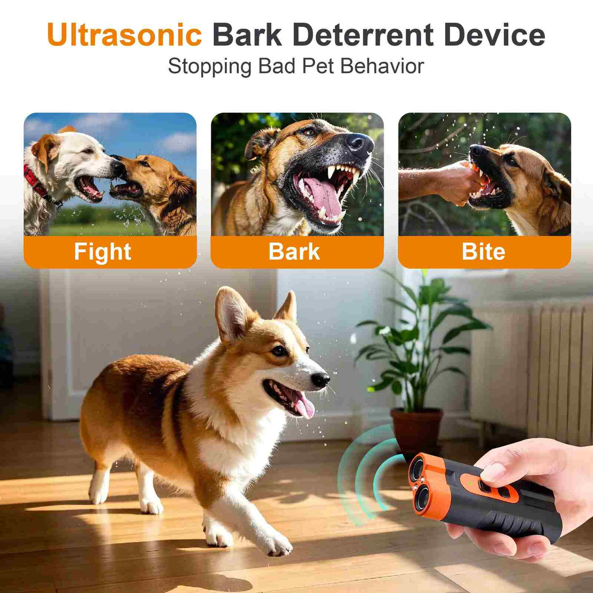 Rechargeable training tool for barking control.
