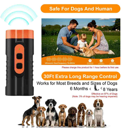 Rechargeable training tool for barking control.