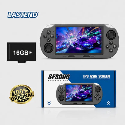 4.5-Inch IPS Retro Handheld Game Console — Black - Entirely black.