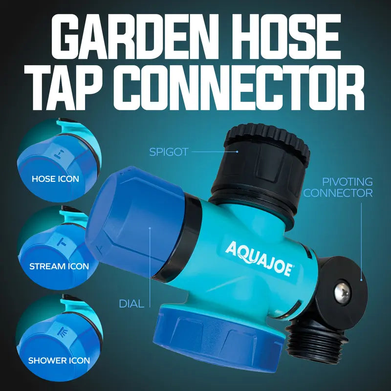 Multi-Function Outdoor Faucet and Garden Hose Tap Connector