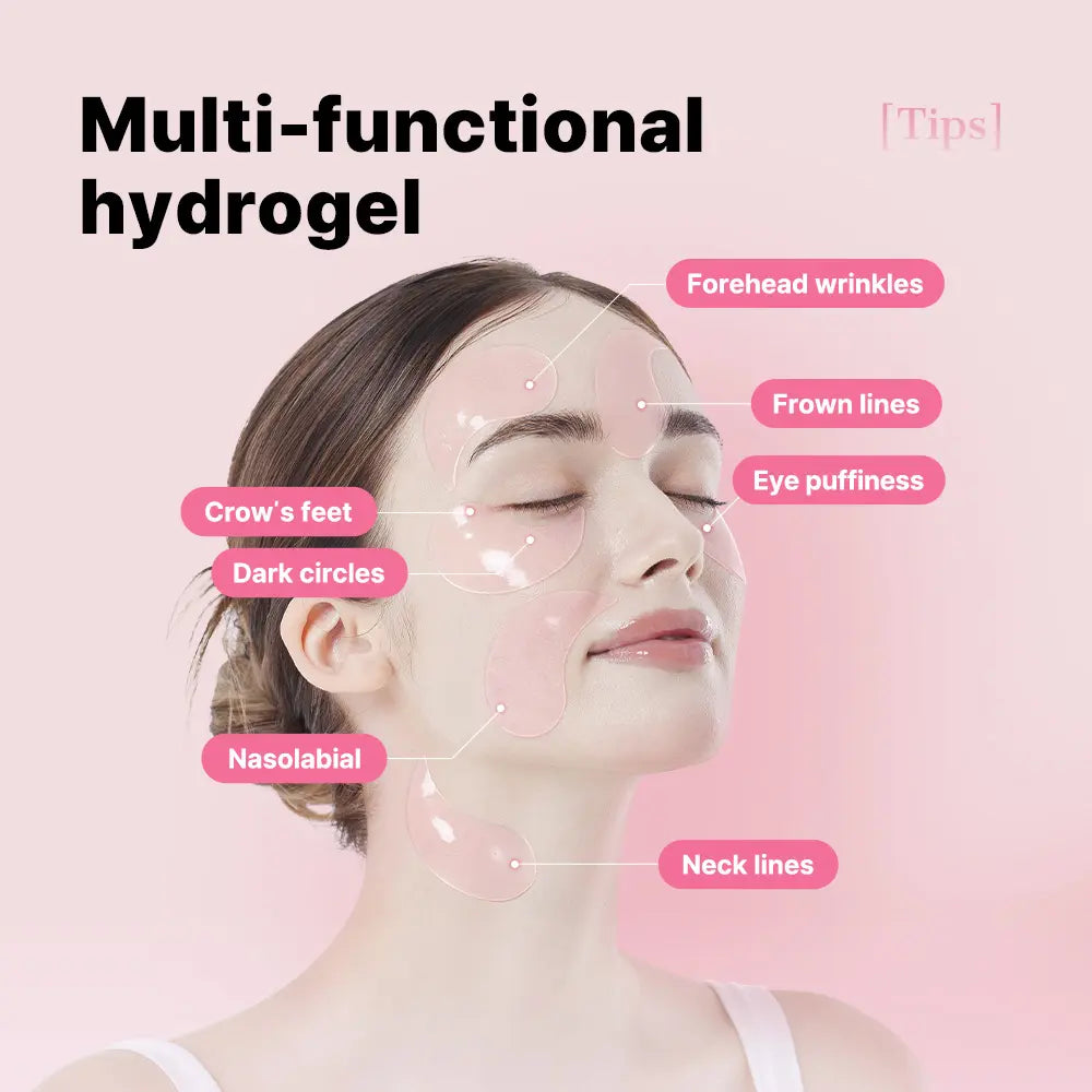 GlowLift 3-Step Skincare Kit – Eye Patches, Hydrogel Masks & Peptide Serum