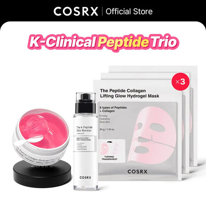 GlowLift 3-Step Skincare Kit – Eye Patches, Hydrogel Masks & Peptide Serum