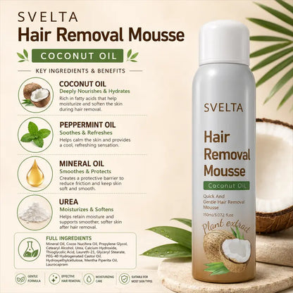 SilkEase Bikini Hair Removal Kit – Gentle Cream & Mousse with Aloe & Coconut Oil