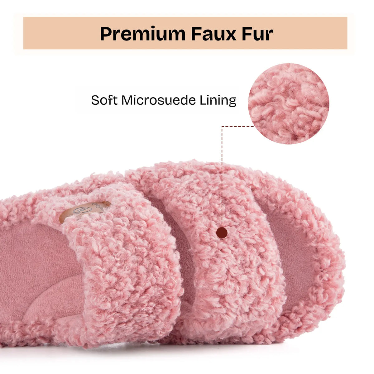 CloudStep Fuzzy Open-Toe Slippers – Soft Memory Foam Cozy Slides