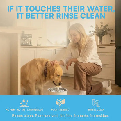 PureFlow Pet Fountain Cleaning Tablets – 24 Pack, Unscented & Pet-Safe