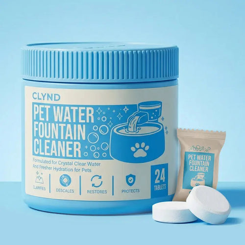 PureFlow Pet Fountain Cleaning Tablets – 24 Pack, Unscented & Pet-Safe