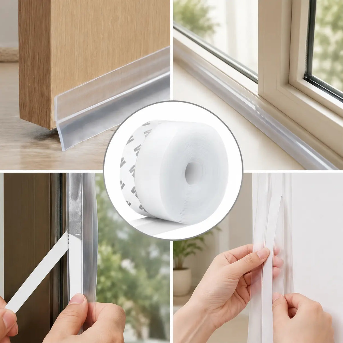 SealEase Weatherproof Sealing Tape – 32.8FT Door & Window Draft Blocker