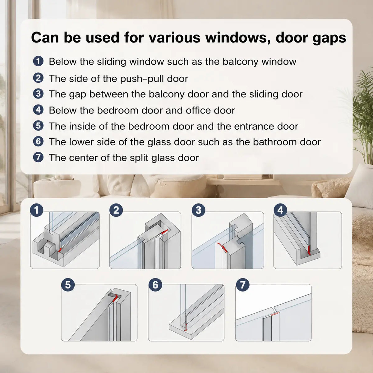 SealEase Weatherproof Sealing Tape – 32.8FT Door & Window Draft Blocker