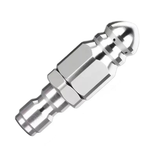 Sewer Jetter Nozzle / 5000 PSI / Stainless Steel / 1/4" Quick Connect